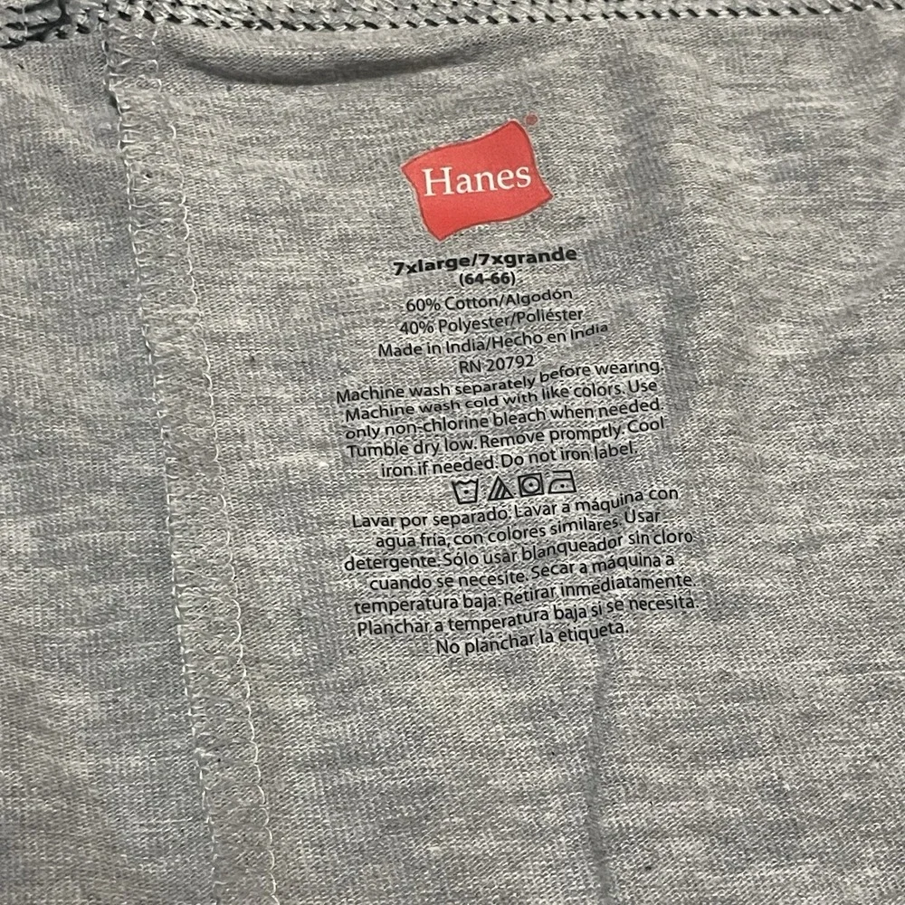 NWT Hanes Classics Cotton Blend Boxers Men's Plus‎ Size 7X Lot Of 2 Black Gray